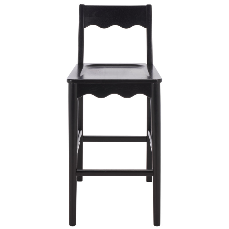 Rosetty Scallop Counter Stool, Noir
