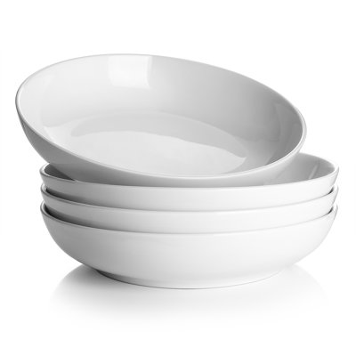  Ensemble de 4 bols de service en céramique blanche 4 pièces 8,5 pouces