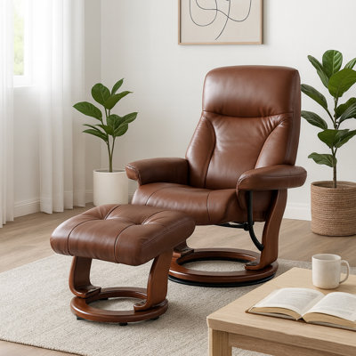 Mélaniee 32" Wide Swivel Recliner with Ottoman