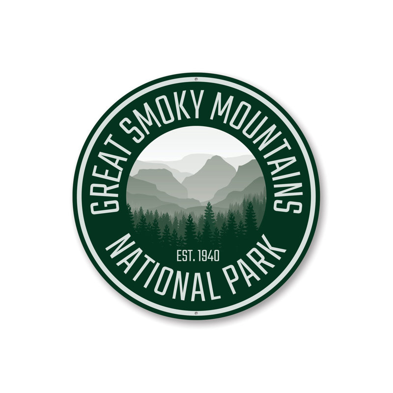 Panneau en aluminium Great Smoky Mountains Park, H 18 po x l 18 po x P 0,06 po