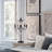 Farmhouse Tranditional Crystal Table Lamp 5-light Black Craft Candelabra Lighting Fixture