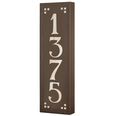 Plaque d'adresse murale personnalisable 12 V pour 4 numéros