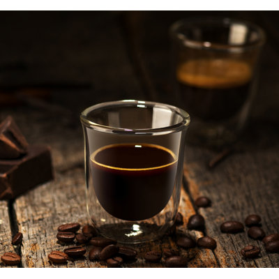 Joyjolt Javaah Double Wall Insulated Espresso Glasses, 2oz In Clear