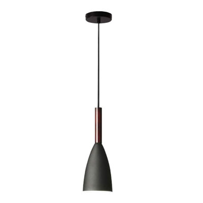 E26 Grey Wood Mordern Nordic Pendant Light Hanging Lamp Dinning Room Lights Kitchen Island Lighting Fixture