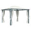 Pavillon de jardin avec rideau en aluminium crème 118,1 po x 118,1 po vidaXL-93582020