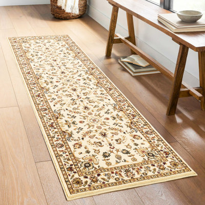 Tapis crème crème, 2 pi 7 po X 3 po, le polypropylène apporte de l'élégance à votre maison pour une pièce bien aménagée