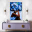 Fille aux cheveux bleus sur toile-621352636