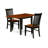 3 Piece Modern Dining Table Set Contains a Rectangle Wooden Table with Dropleaf and 2 Kitchen Dining Chairs, Black & Cherry-1517209534-1522526235-1522526229