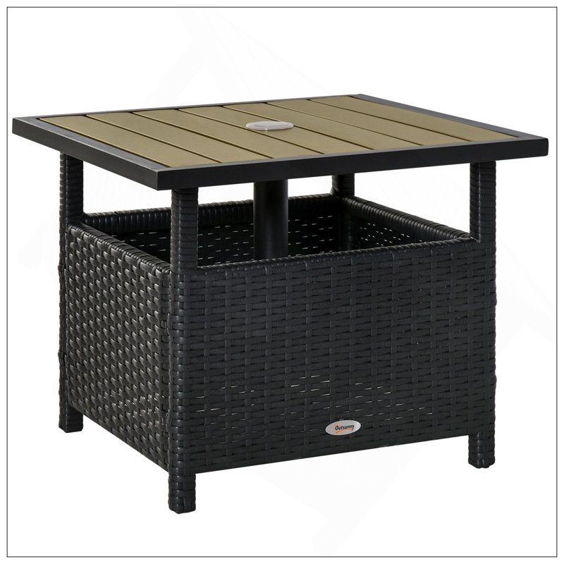 Table d'appoint en osier de rotin 22 po Outsunny