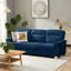 Canapé 3 places 84,2 po en molleton de neige compressé moderne pour le salon, la chambre à coucher, le bureau et les espaces de divertissement, bleu-2007401010