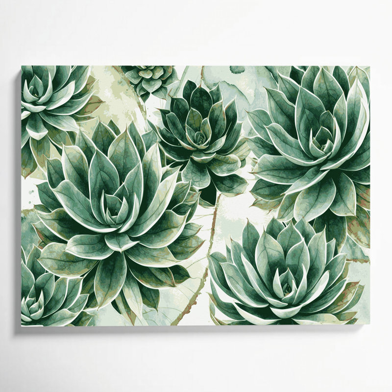 Art mural sur toile Botanical Haworthia, H 11 po x l 14 po