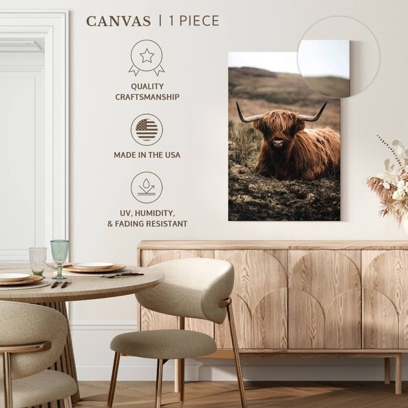 Brampt Still Highland Cow, H 30 po x l 20 po
