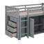 Lit mezzanine simple avec rangement pour tiroir et bureau pratique-117530607