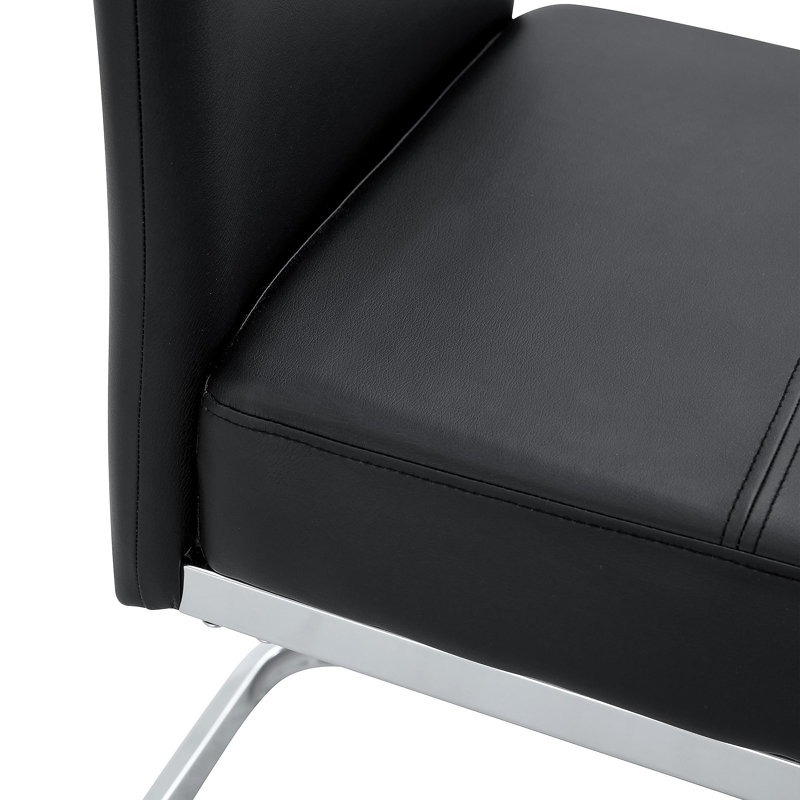 Ensemble de 4 chaises de salle à manger noires épaissies avec ensembles de ressorts intégrés et conception ergonomique - alliant confort et élégance, avec des dimensions de produit de 15,7 x 20,5 x 38,2 pouces.