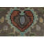 Tapis traditionnel mauve en laine 7 x 9