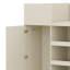 Lit mezzanine double avec tablettes et tiroirs, cadre de lit mezzanine en bois avec bureau et garde-robe intégré-732347158