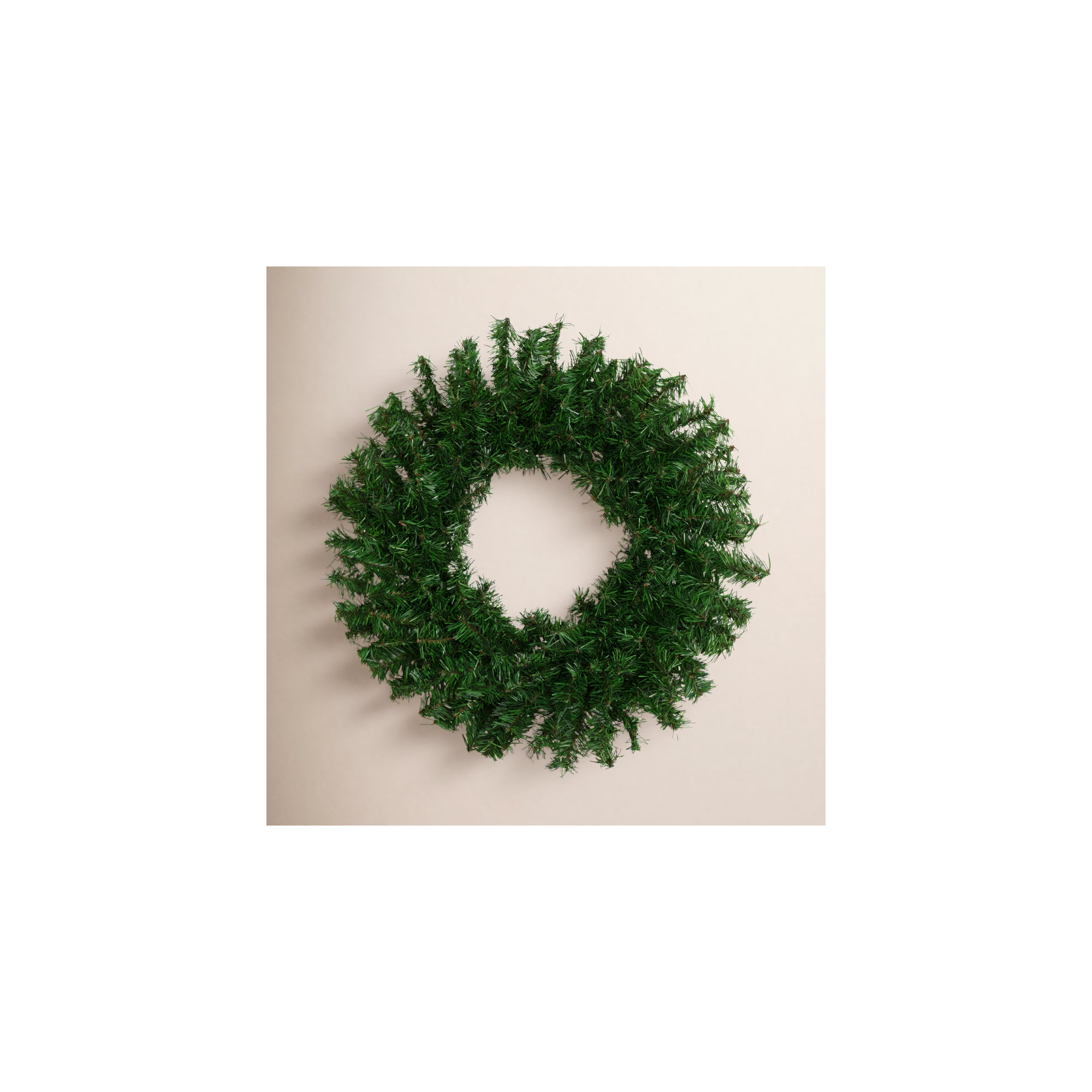 Canadian Pine Artificial Christmas Wreath Unlit, 20" H x 20' W x 5" D