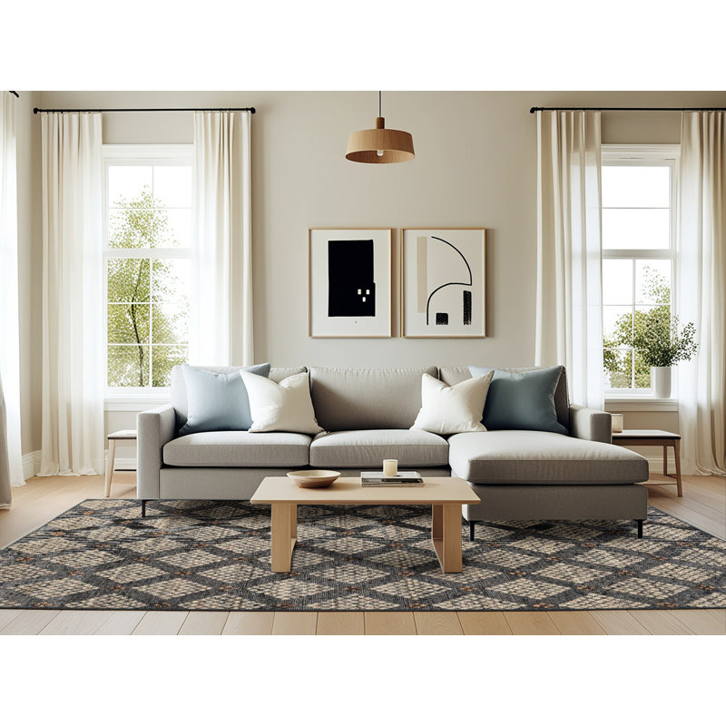 Abstract Indoor Rug, Rectangle 6' x 9'