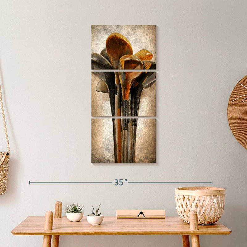 Reproduction sur toile de la collection Golf Club, H 12 po x l 27 po x P 1 po