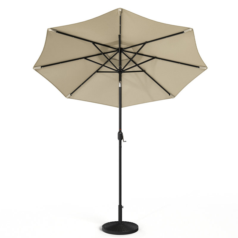Maust 3m Traditional Parasol with LED Light, Beige