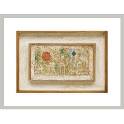 «Small Landscape with Garden Gate» par Paul Klee - Reproduction giclée encadrée