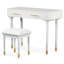 Ensemble de coiffeuse moderne 40 "avec miroir à écran tactile lumineux, coiffeuse et tabouret rembourré avec 2 grands tiroirs