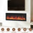 50"Recessed or Wall Mounted Electric Fireplace Heater, 12 Flame Colors, Google & Alexa Compatible, Logs & Crystals, Remote Control-1287477657