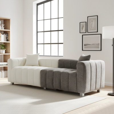 cloud sofa, the medieval cloud sofa in the living room, a large-sized fabric three-seater