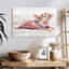 Cochon floral en bois