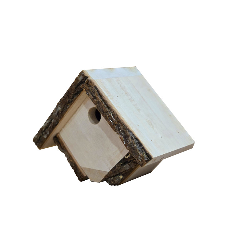Rustic Bark Edge Cottage Style Birdhouse, Small