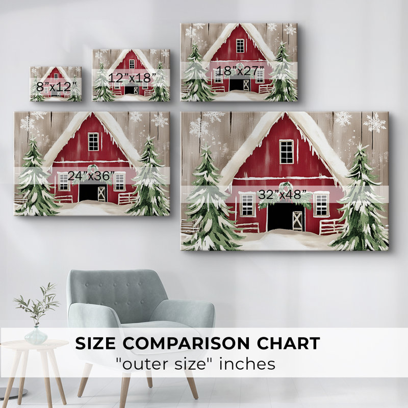 Art de Noël des Fêtes de Noël III - Toile tendue avec châssis-CV III, H 8 po x l 12 po