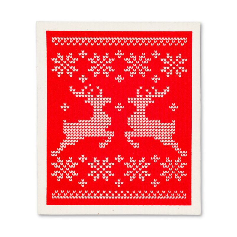 Motif et tissu à vaisselle cerf