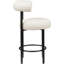 Tabouret de comptoir Bordeaux en cuir végétalien Ureeba-1044934341