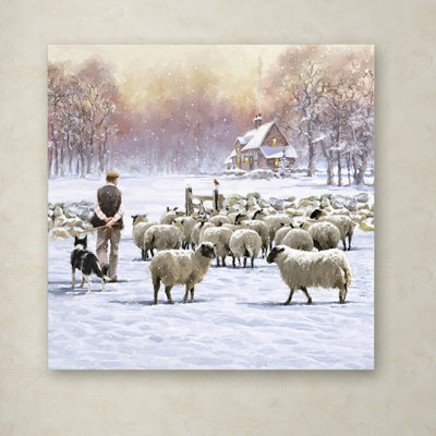 Armand 'Sheep Shepherd' Print on Canvas