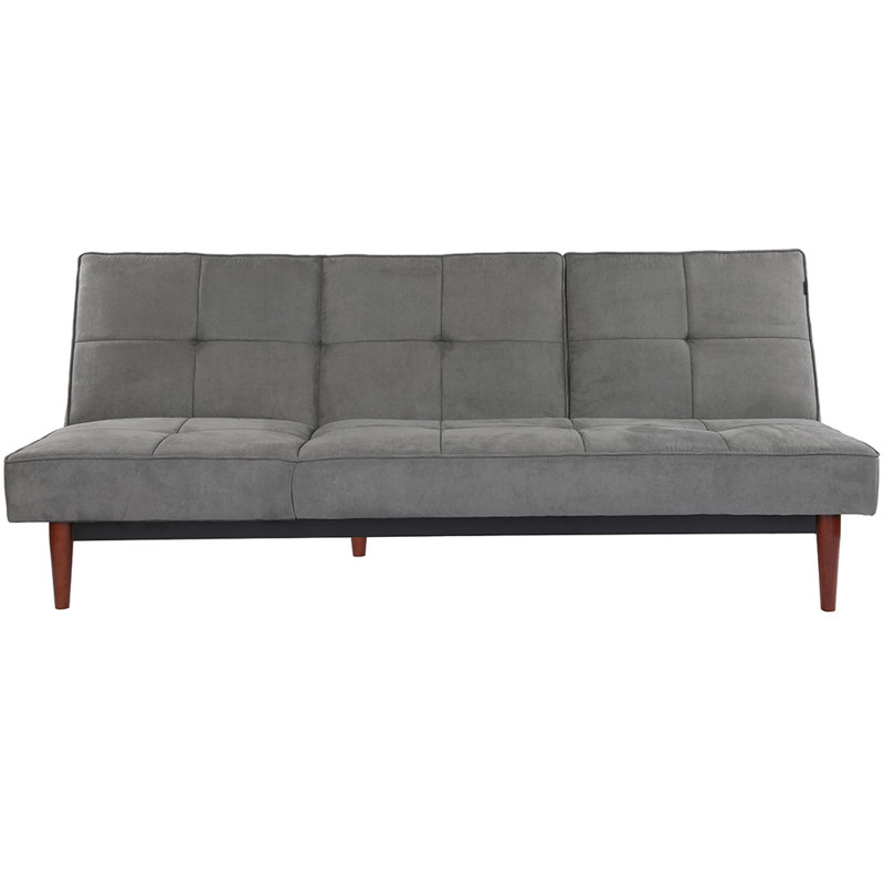 Bulkley 3 Seater Velvet Sofa Bed, Grey