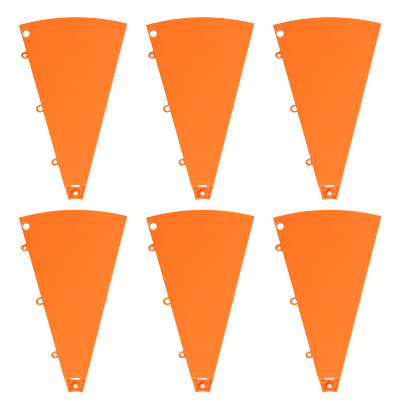 6 panneaux de roue de prix WinSpin orange effaçable à sec pour roue de prix modulaire de 24 po, Orange