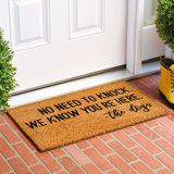 Ramsell No Need To Knock We Know You''re Here Non-Slip Indoor/Outdoor Door Mat
