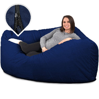  | 6 Ft Corner Bag Bean Bag Chair Replacement Cover Only | Removable Washable | Cover Only