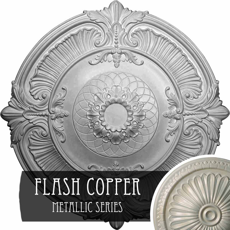 Médaillon de plafond Endurathane Attica, diamètre extérieur 39 1/2 po x P 2 1/2 po (convient aux auvents jusqu'à 3 3/4 po)