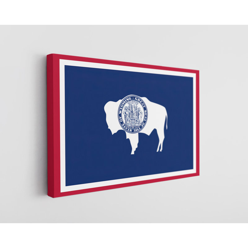 «Wyoming State Flag», impression sur toile tendue, L 45 po x H 30 po