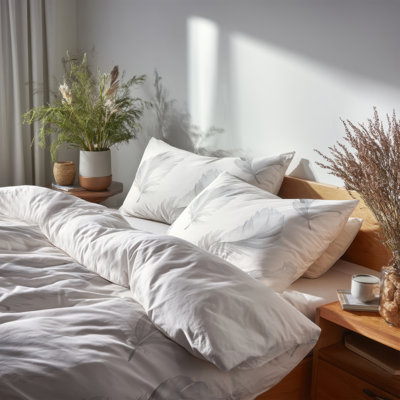 Ensemble de literie 3 pièces French Country - Housse de couette et coussin décoratif