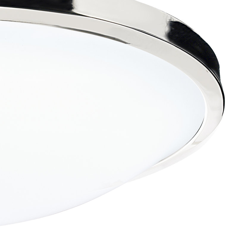 Acrylic Flush Mount, Polished Chrome