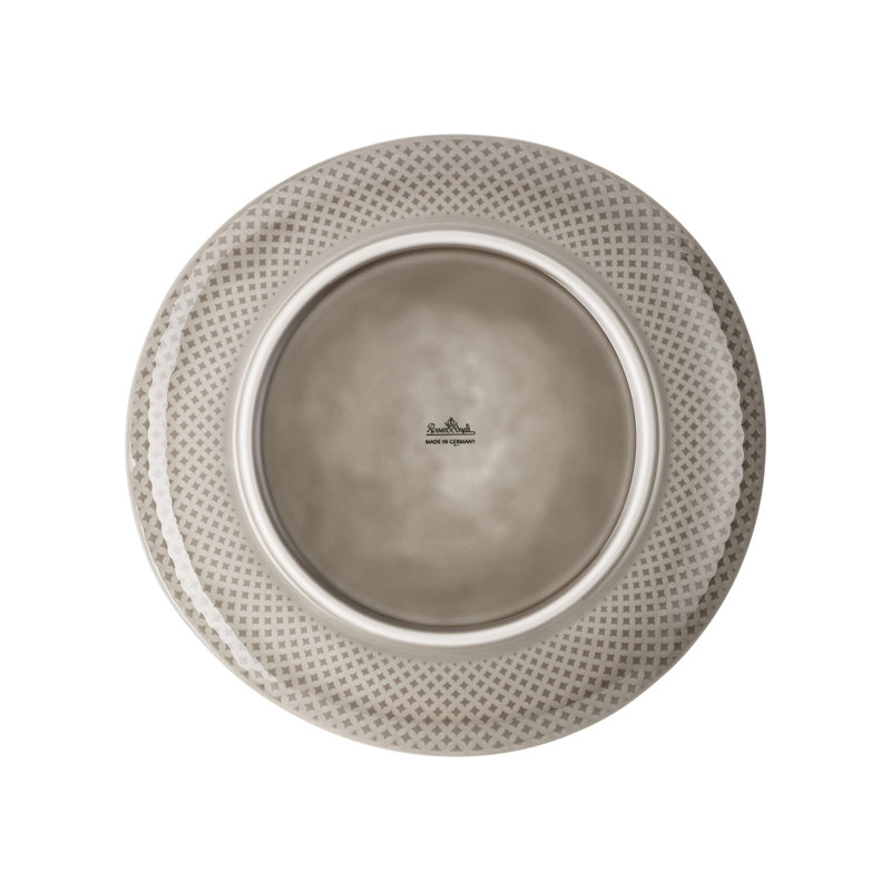 Junto Porcelain Dinner Plate, Pearl Gray
