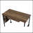 Weathered Oak & Black Finish Writing Desk