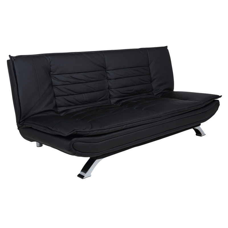 Jaye Faux Leather Sleeper, Black