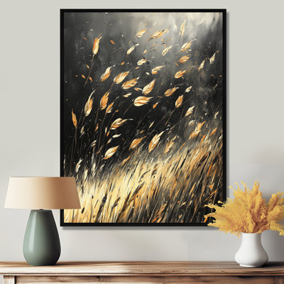 Windy Prairie Leaves II - Meadow Canvas Print Wall Art
