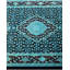 Tapis noir / bleu unique 2 pi 7 po x 12 pi 2 po Dailah