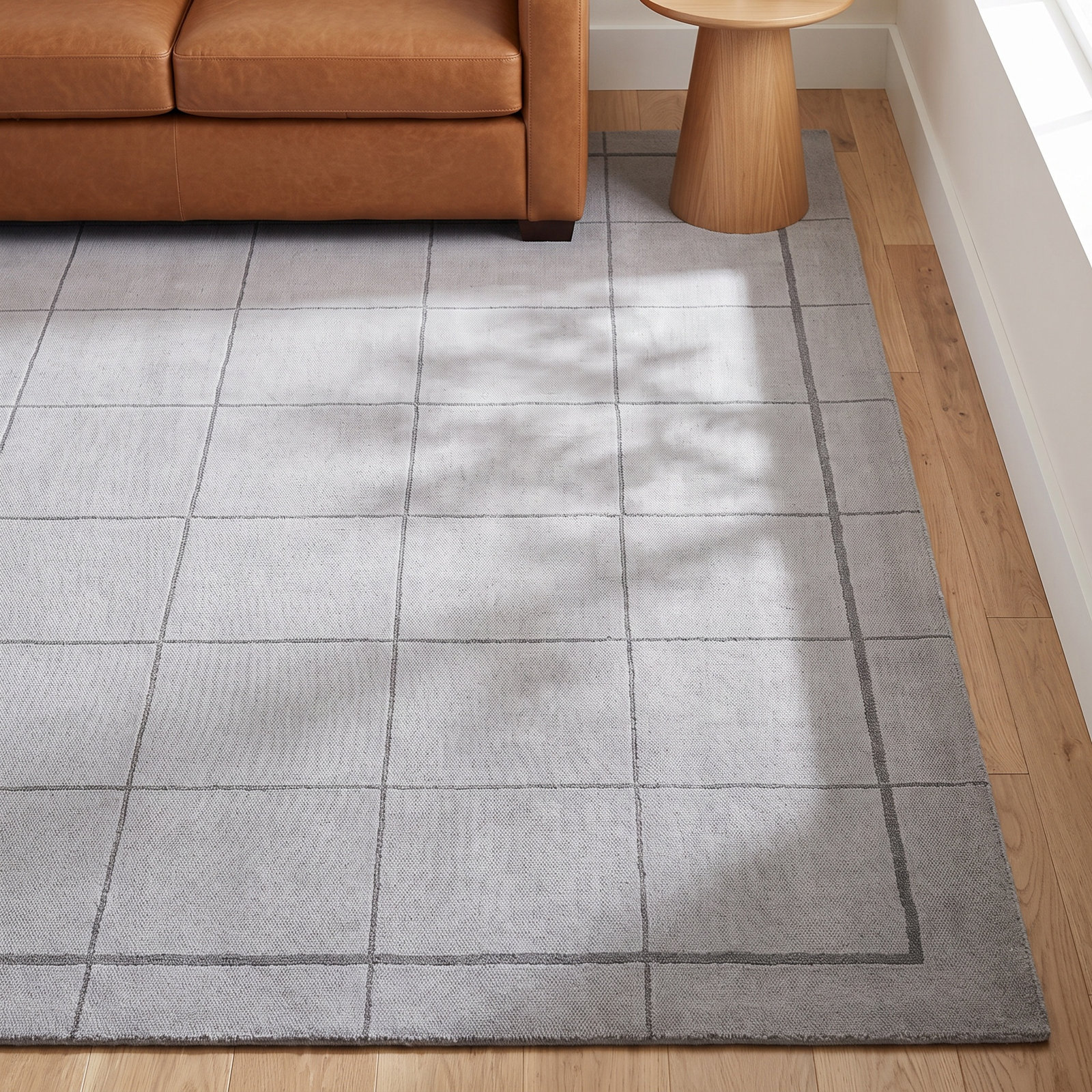 Mallory Hand-Tufted Sterling Grey Geometric Rug, Rectangle 5' x 8'