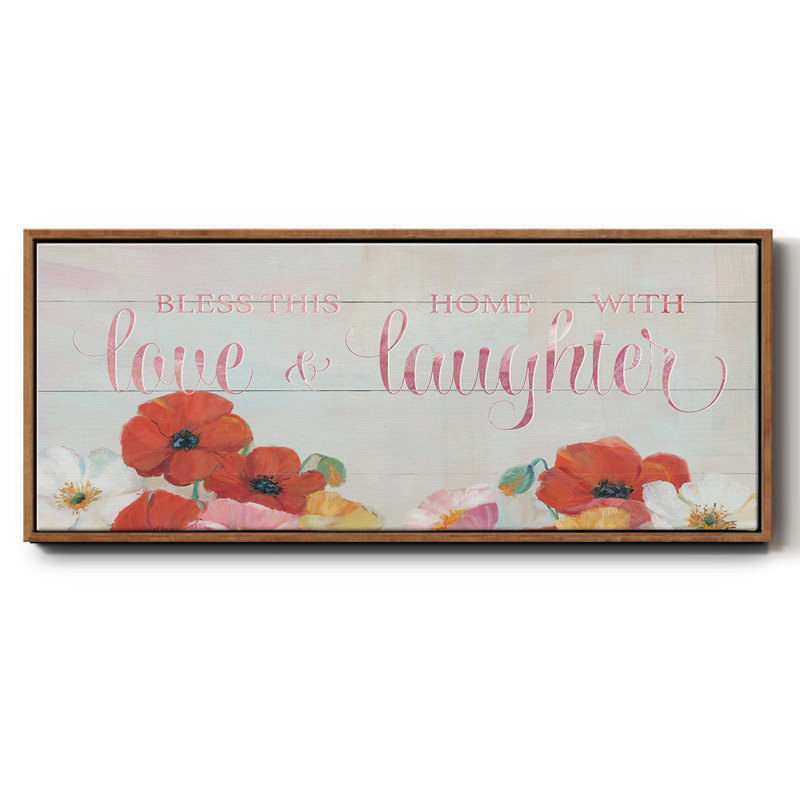 «Bless this Home», toile encadrée, H 24 po x l 60 po