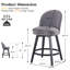 Tabouret de bar rotatif 26,4 po Letecia-1186271835